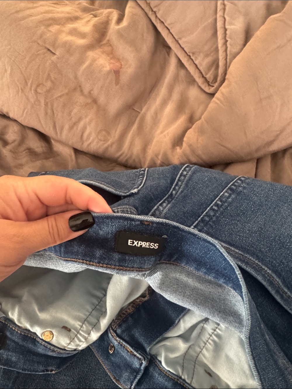 Express Dark Blue Denim Jeans - Picture 2 of 4